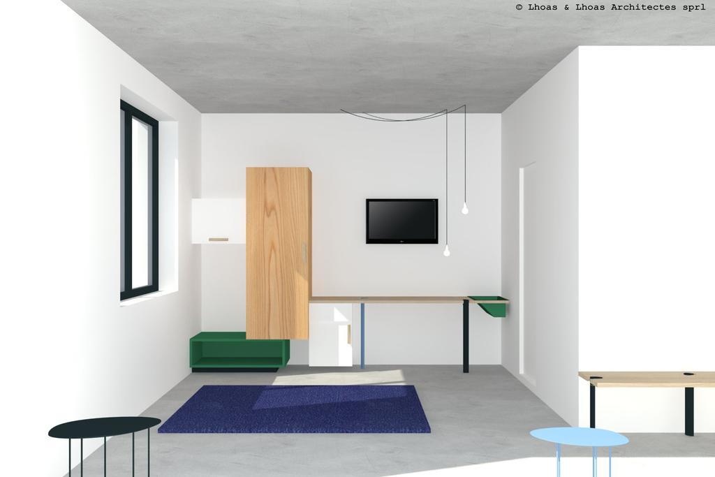 Hotel Belvue Sint-Jans-Molenbeek Rum bild